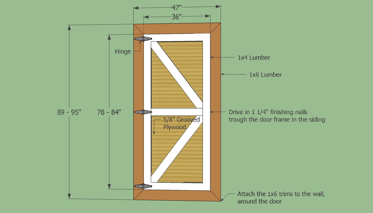 Shed Plans How To Build A Shed Door With Plywood How To Build 
