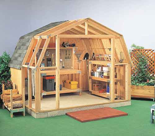 Build Gambrel Roof Shed
