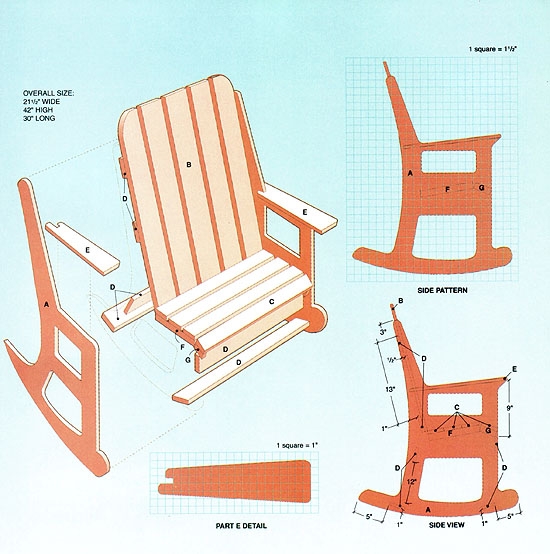 Wood Project: Youth rocking chair plans