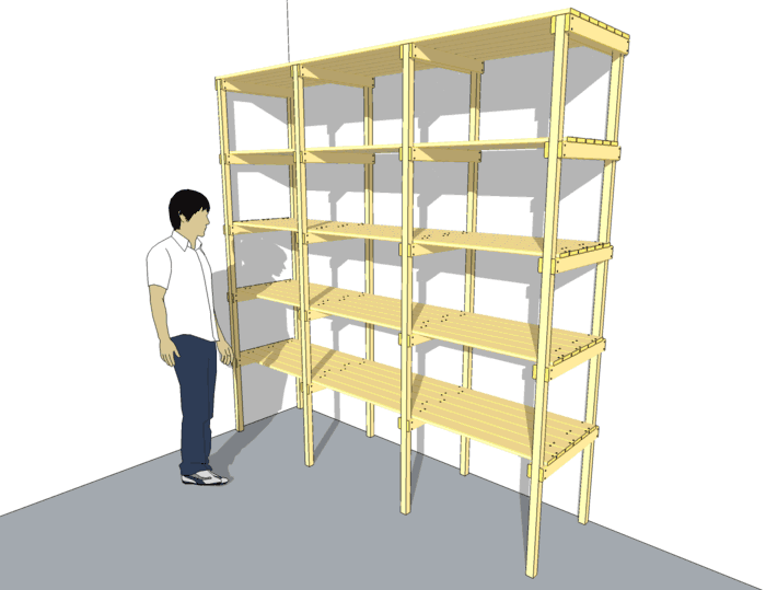 Basic Wooden Shelves Plans PDF Blueprints Download and How To Build