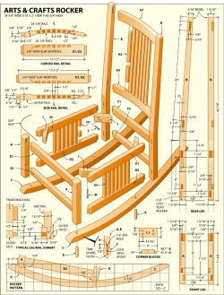 Wooden Rocking Chair Plans | Blueprints &amp; Materials List You'll Learn ...