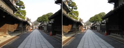 竹原の町並み 3D交差法立体写真