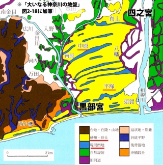 平塚付近の微地形分類図