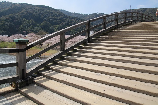 錦帯橋のアーチの階段部分