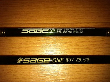 Sageフライロッド OneとXPの比較 - sagexp - 湖のフライフィッシングblog