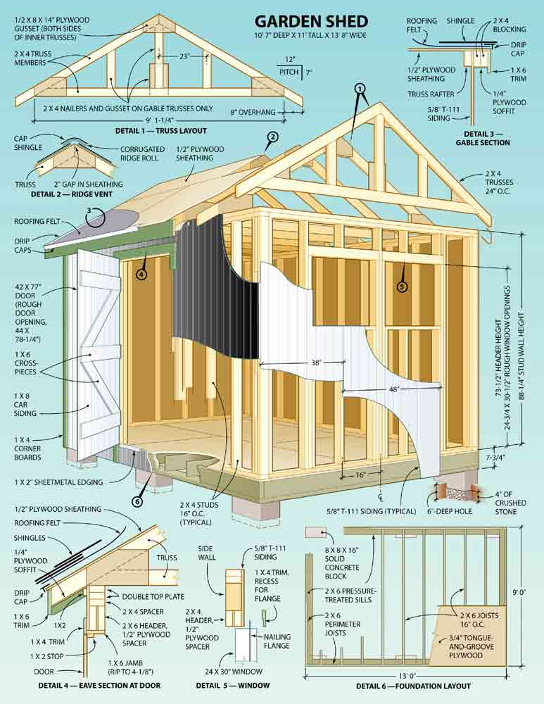 Shed Plans Build Your Own Garden Shed Plans | How To Build Amazing DIY
