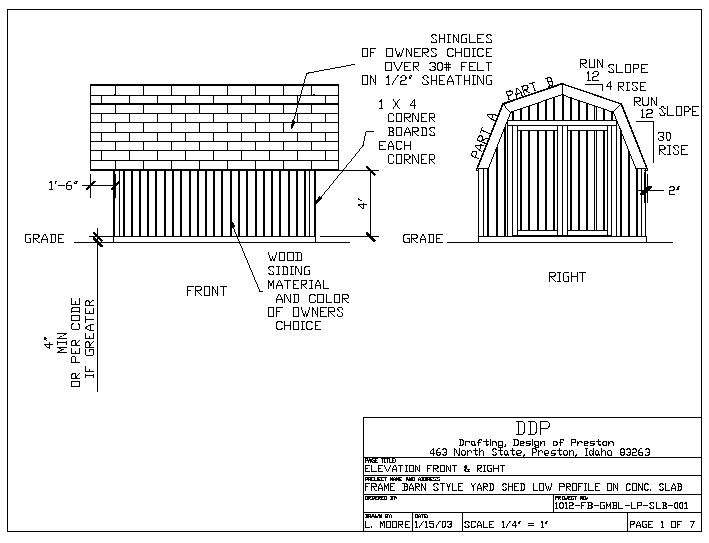 Shed Plans | 201305