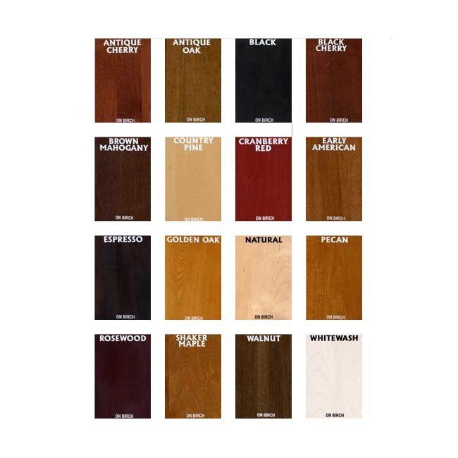 Wood Stain Color Samples